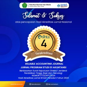 Jurnal RAJ Peringkat Sinta 4, UIS Siap Publikasikan Hasil Penelitian