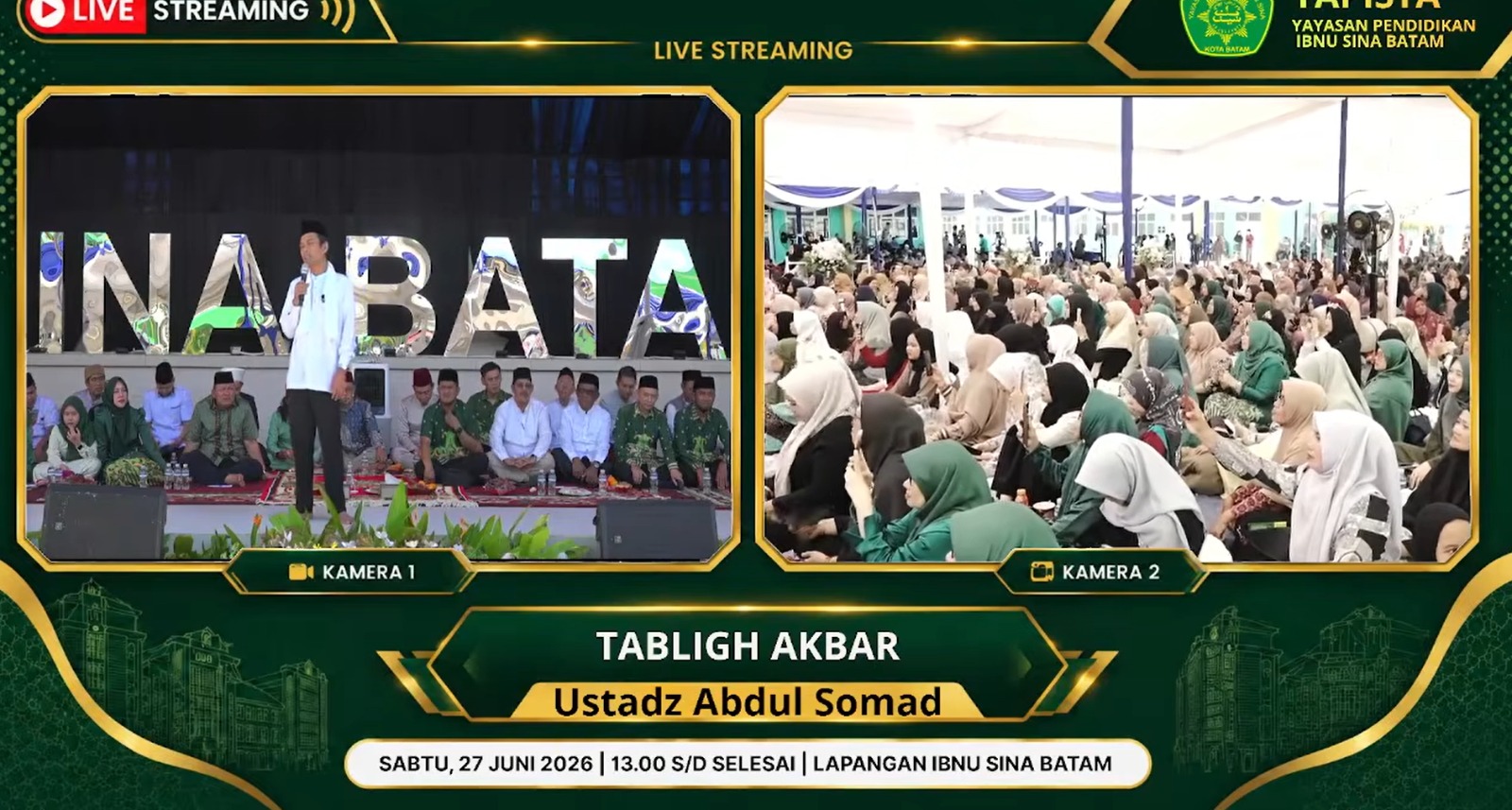 Tablig Akbar UAS : Jangan Tinggalkan Dunia demi Akhirat, Ustadz Abdul Somad Ajak Umat Raih Keduanya
